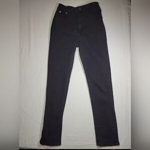 Womens UWJ Black Skinny Jeans Size 15/16 Stretch High Rise
